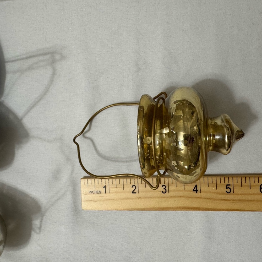 VTG Set of Blue Silver and Gold Glass Lanterns - Picture 10 of 10